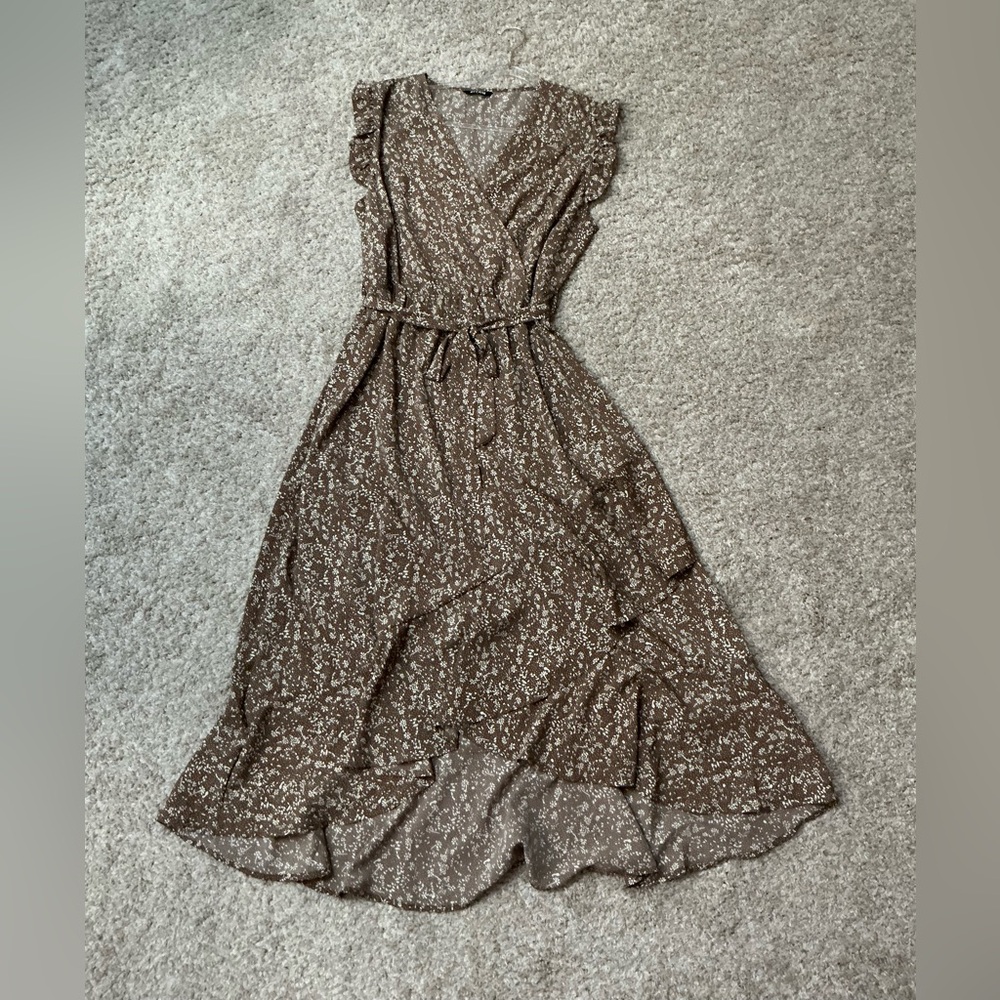 Brown Floral Dress